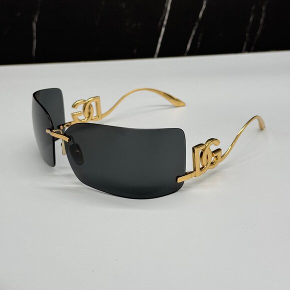 NEW DOLCE&GABBANA DG2319 02/87 GOLD/BLACK SUNGLASSES DG2319 0287 EYEWEAR - Picture 6 of 12